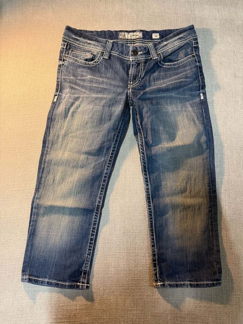 BKE Sabrina Women's Denim Capri Jeans Size 32